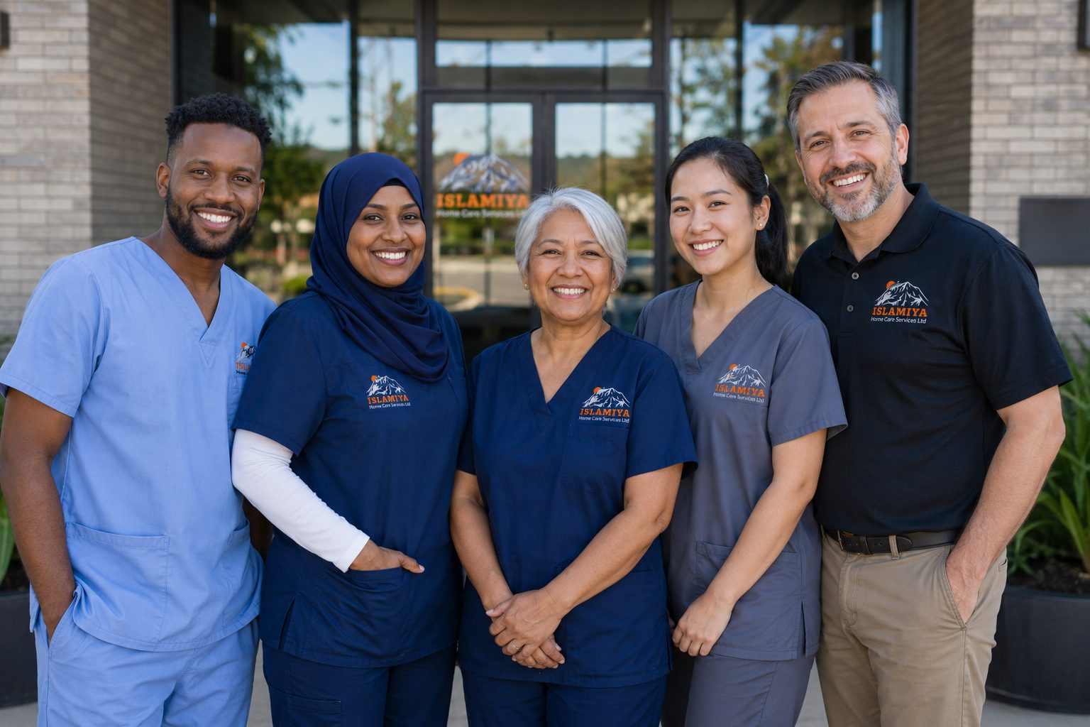 Diverse team of caregivers at Islamiya Home Care